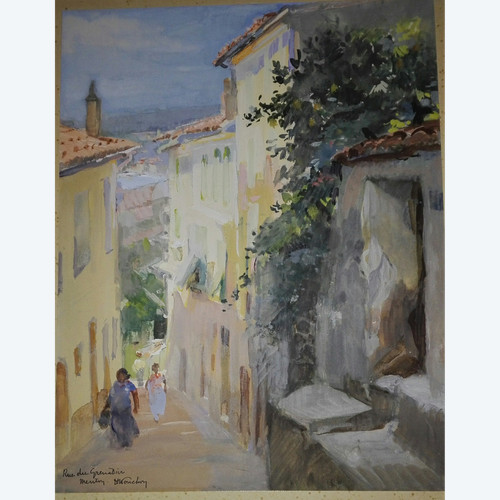 Denis Henri Conchon Ansicht von Menton
