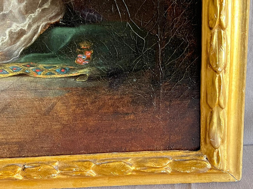 Öl auf Leinwand Porträt Mutter mit Kind XIX.