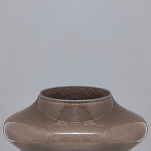 1970er Jahre Wunderschöne beigefarbene Vase aus Muranoglas von Dogi. Hergestellt in Italien