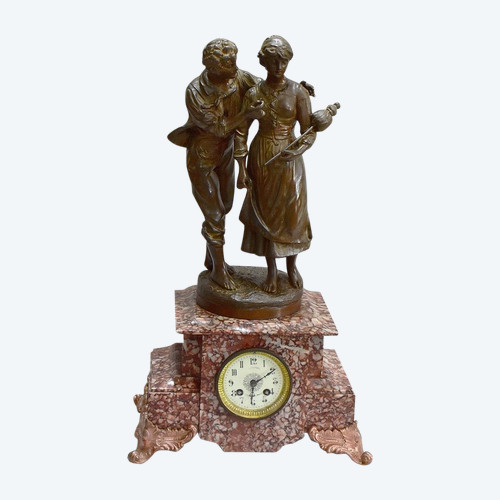 Pendeluhr mit Regulus signiert Rousseau - XIX.