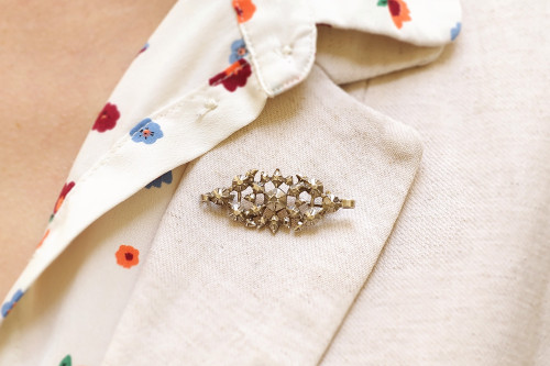 Broche Arlésienne ancienne en argent, broche ancienne, XIXe siècle, bijoux régionaux, Arles