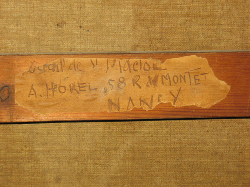 Portail de l'église Saint Maclou, Rouen oil on canvas signed by Albert Horel 1876-1964