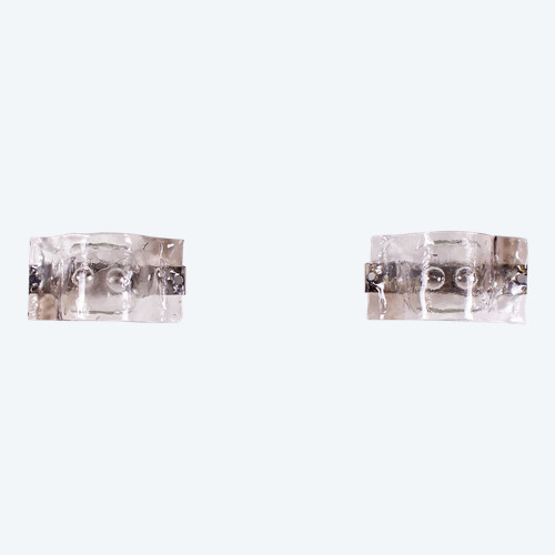 Pair of amber sconces, Carlo Nason.