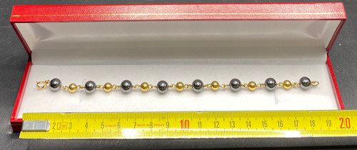 Bracciale placcato oro e onice