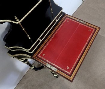  Petit Bureau de Dame en Poirier noirci, époque Napoléon III – Milieu XIXe 