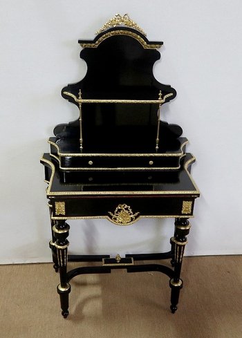  Petit Bureau de Dame en Poirier noirci, époque Napoléon III – Milieu XIXe 