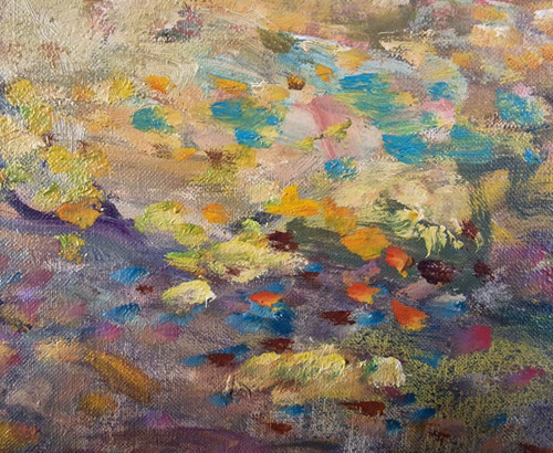 Jacques GAUTHERIN (1929-1997), Original Öl/Leinwand, signiert – Garten, Haus, Impressionismus