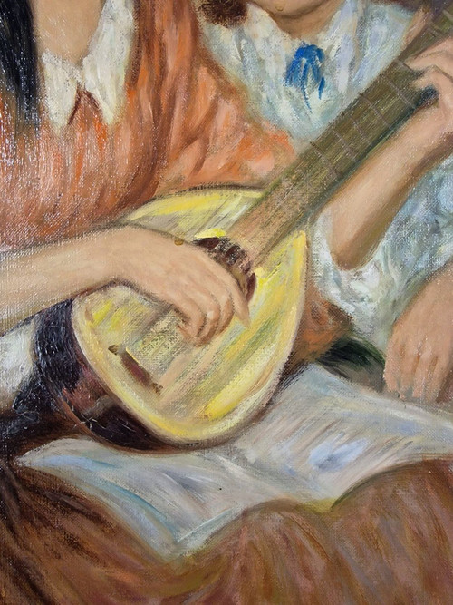 Pierre Eugène DUTEURTRE (1911-1989), Olio/tela originale, firmato - Carattere, Musica, Fiore