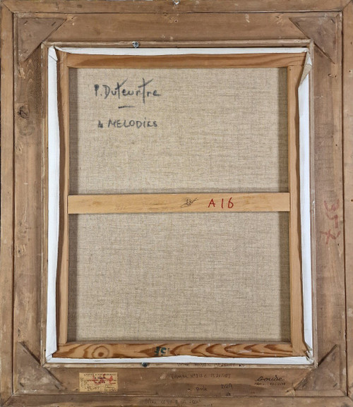 Pierre Eugène DUTEURTRE (1911-1989), Olio/tela originale, firmato - Carattere, Musica, Fiore