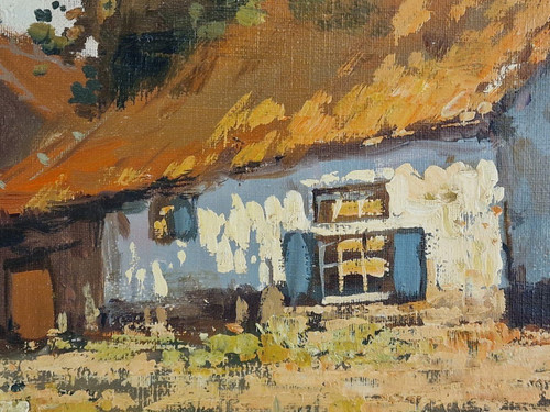 Henri Joseph PAUWELS (1903-1983) Original großes Ölgemälde, signiert - Landschaft, Mühle, Holland