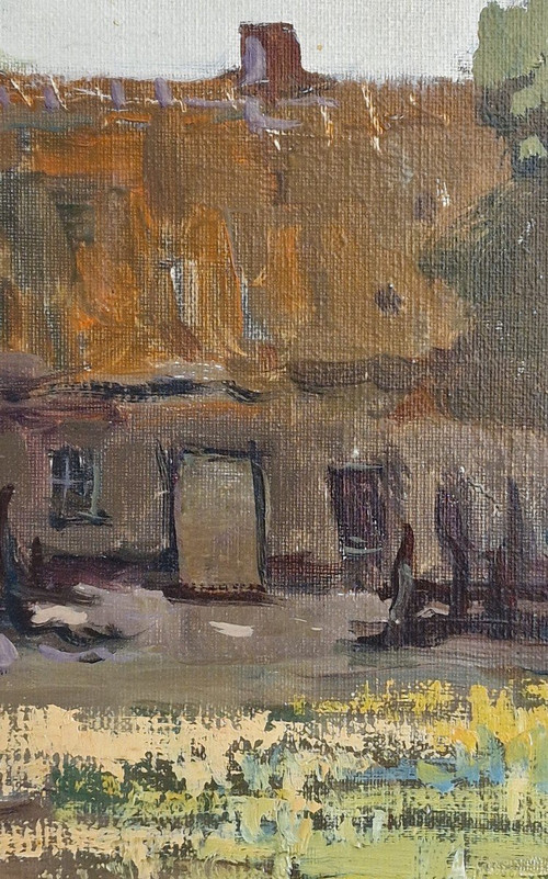 Henri Joseph PAUWELS (1903-1983) Original großes Ölgemälde, signiert - Landschaft, Mühle, Holland
