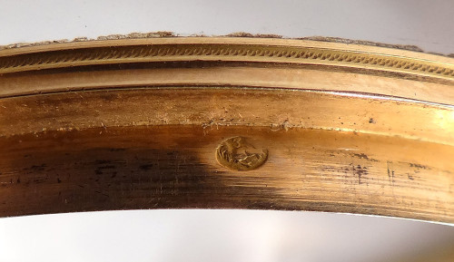 Box Round Miniature Portrait Noble Man Chasselat Solid Gold 1809 19th century