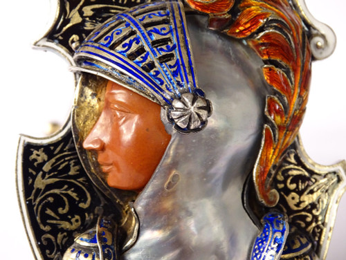 Vienna enamel clock Signed Hermann Böhm Silver Jasper Heaume Austria 19th century