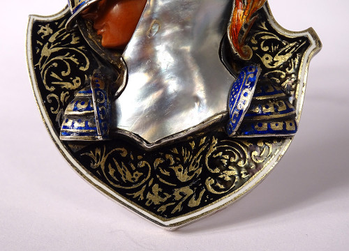 Vienna enamel clock Signed Hermann Böhm Silver Jasper Heaume Austria 19th century