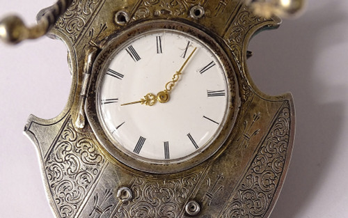 Vienna enamel clock Signed Hermann Böhm Silver Jasper Heaume Austria 19th century