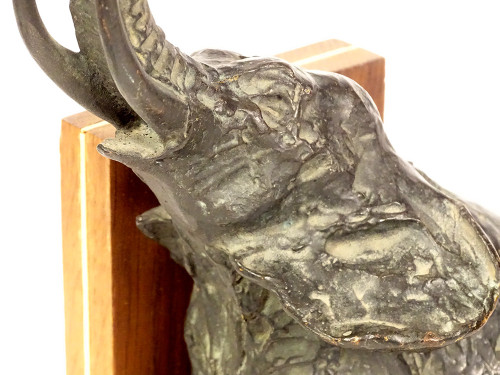 Pair of bookends Elephant sculptures Ary Bitter Bronze Art Deco 20th century