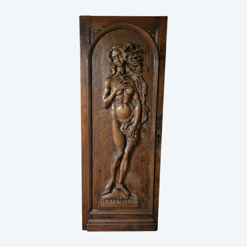 Sehr schöne Tür aus Massivholz, geschnitzt von Louis Joubert