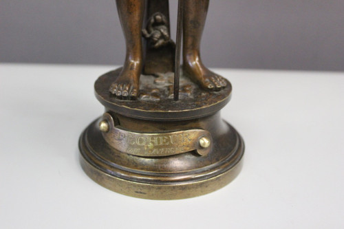 Bronze by Lavergne depicting a fisherman, circa 1900