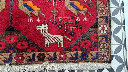 Oriental wool handmade carpet from the 70's