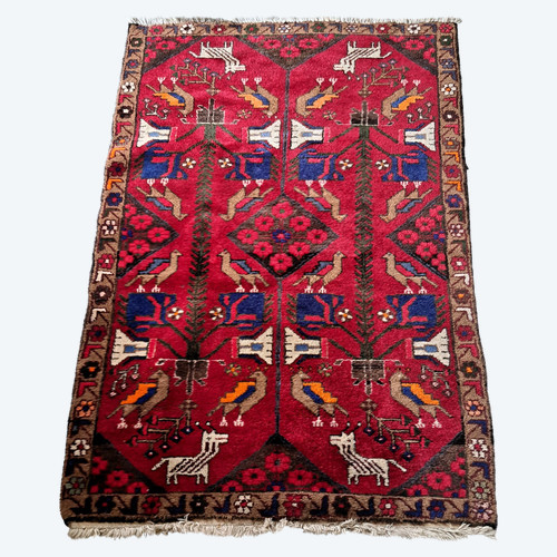 Oriental wool handmade carpet from the 70's