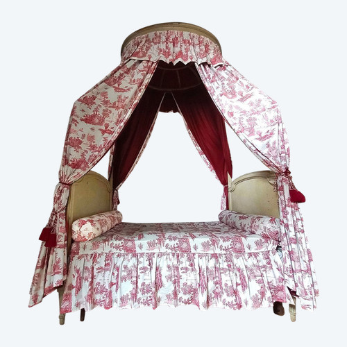 Lit Louis XVI à baldaquin XVIIIe siècle