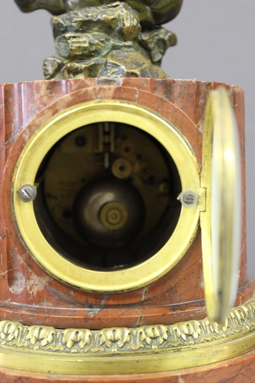 Borne Clock Surmounted by a Putti About 1880