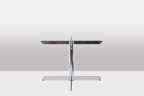 Florence Knoll for Knoll. Table in marble and chromed metal. Circa 1960. LS58341208U