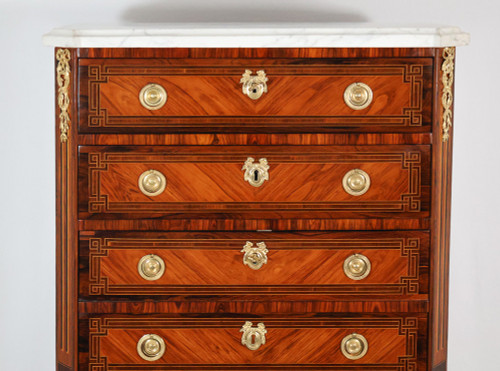Segretaria Chiffonnier in intarsio epoca Luigi XVI