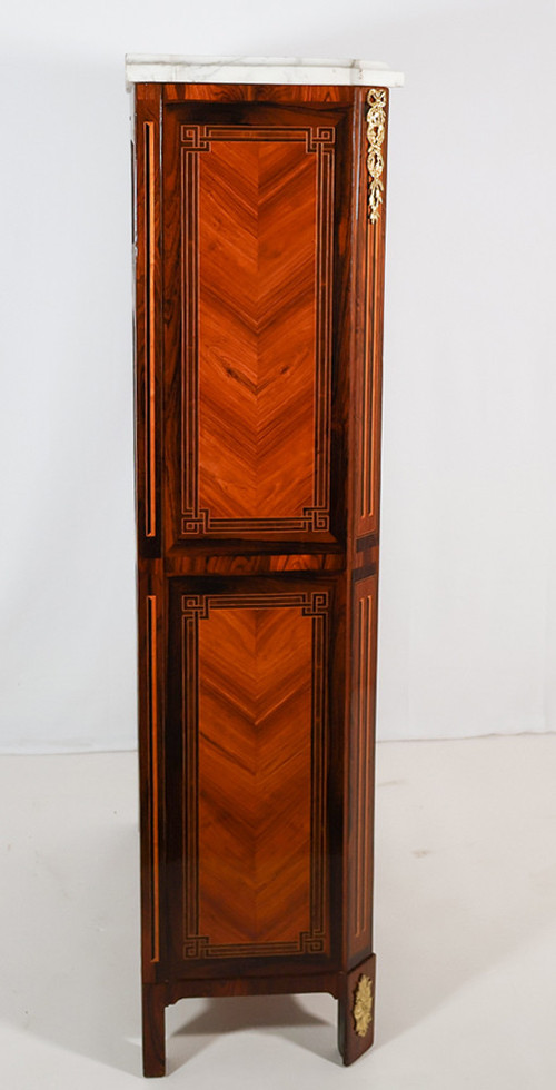 Segretaria Chiffonnier in intarsio epoca Luigi XVI