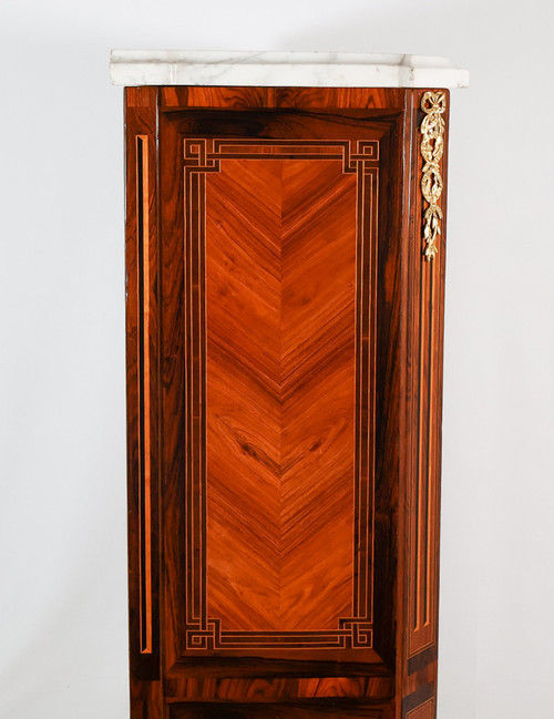 Segretaria Chiffonnier in intarsio epoca Luigi XVI