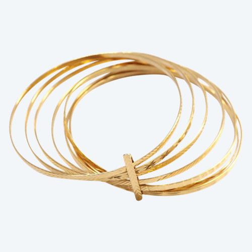 bracciale bangle in oro 18k, bracciale bangle, gioielli vintage, bracciale bangle di seconda mano