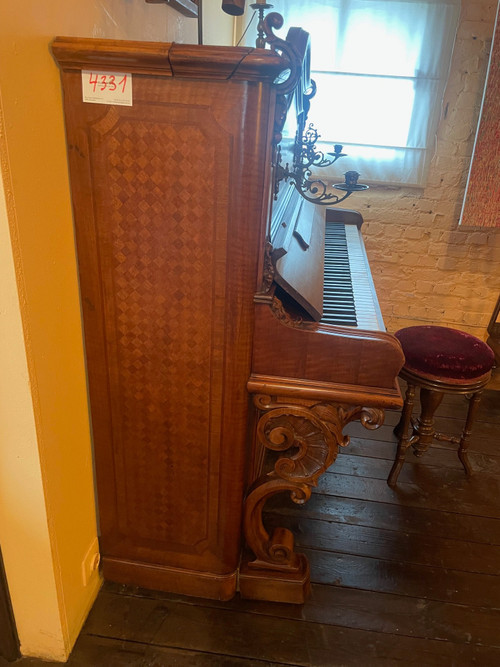Piano Sponnagel Circa 1900 Avec Son Siège