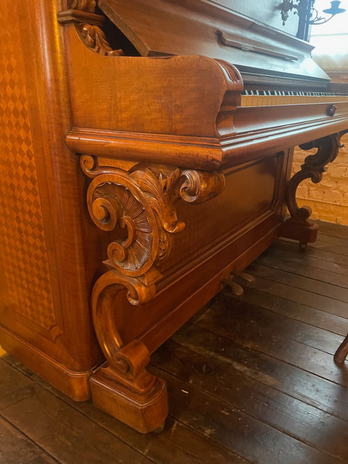 Piano Sponnagel Circa 1900 Avec Son Siège