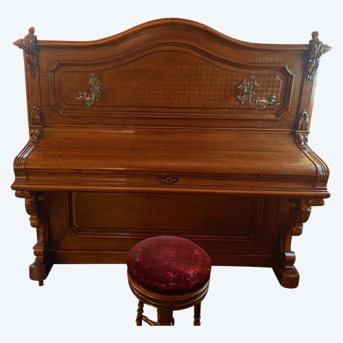 Piano Sponnagel Circa 1900 Avec Son Siège
