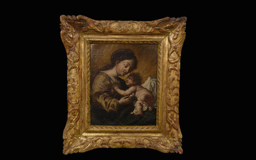Vergine con Bambino XVIII secolo Olio su tela