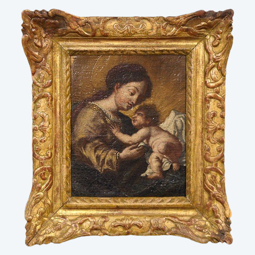 Vergine con Bambino XVIII secolo Olio su tela
