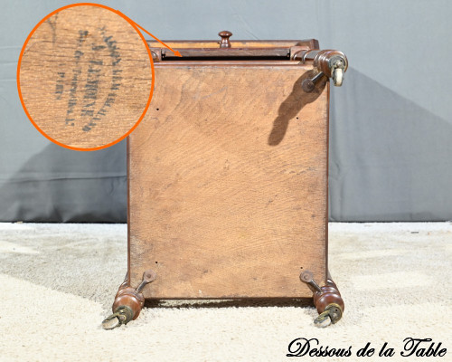 Petite Table à Volets en Acajou, Maison Lemarchand, A. Lemoine – Milieu XIXe