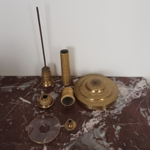 Frankreich, Restaurationszeit - großer Kerzenhalter, Flambeau à l'ormoulu
