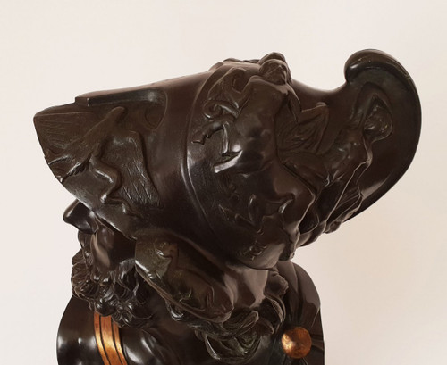 Busto di Menelao re di Sparta Bronzo antico
