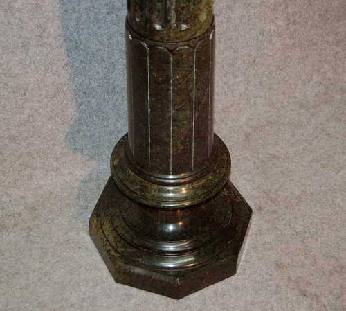 Large Fluted Marble Column, 19th Century 151 Cm