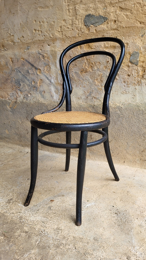 4 sedie in legno curvato in stile Art Nouveau
