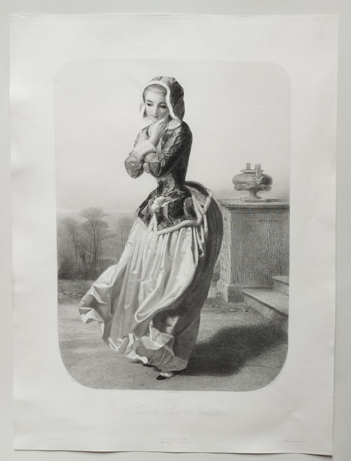 Les Quatre Saisons Série De 4 Gravures Par Posselwhite d'Après Vidal Goupil éditeur