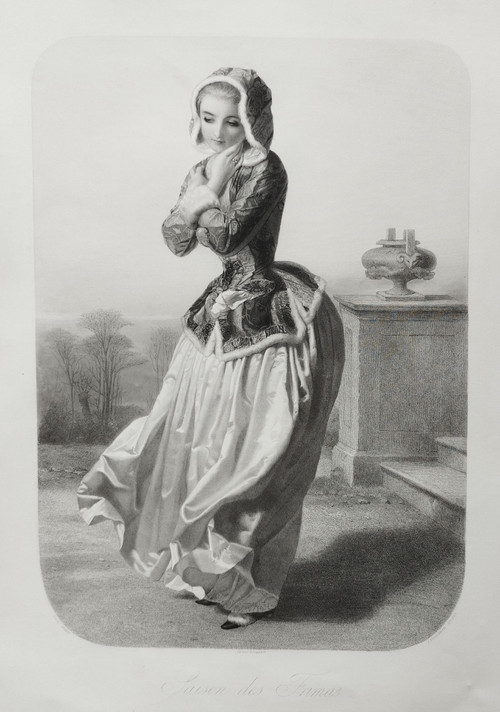 Les Quatre Saisons Série De 4 Gravures Par Posselwhite d'Après Vidal Goupil éditeur