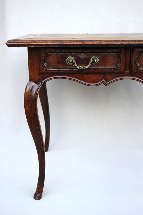 Table Louis XV En Chêne  XVIIIe Siècle
