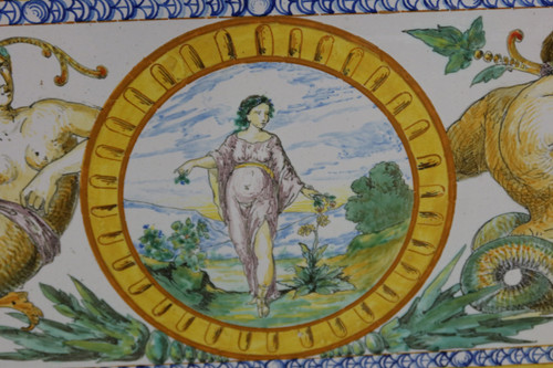 Blumenkasten aus Holz und Keramik XIX