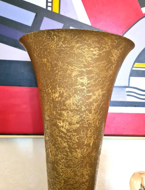 Lampada Art Déco molto grande attribuita a Genet Et Michon