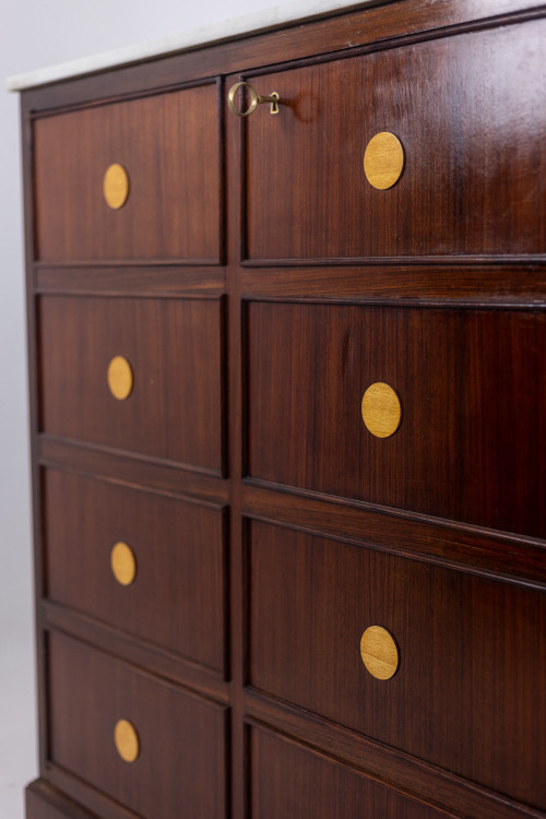 Credenza "trompe-l'oeil" in palissandro. 1950 circa. LS5875856T