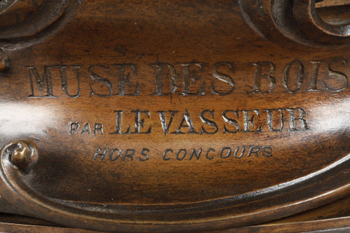 Figura in bronzo con patina "Muse des bois" dopo Henri-Louis Levasseur