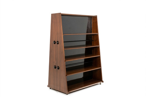 Libreria bifacciale con rotelle in palissandro. Circa 1960. LS58761008H