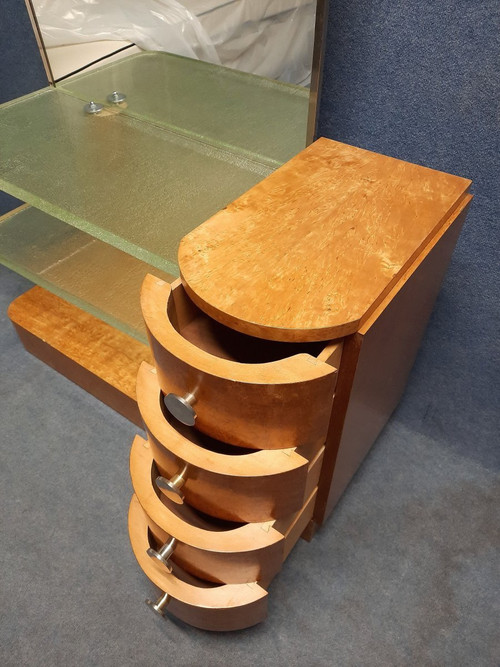 Psyche In Birch And Art Deco Glass Slabs